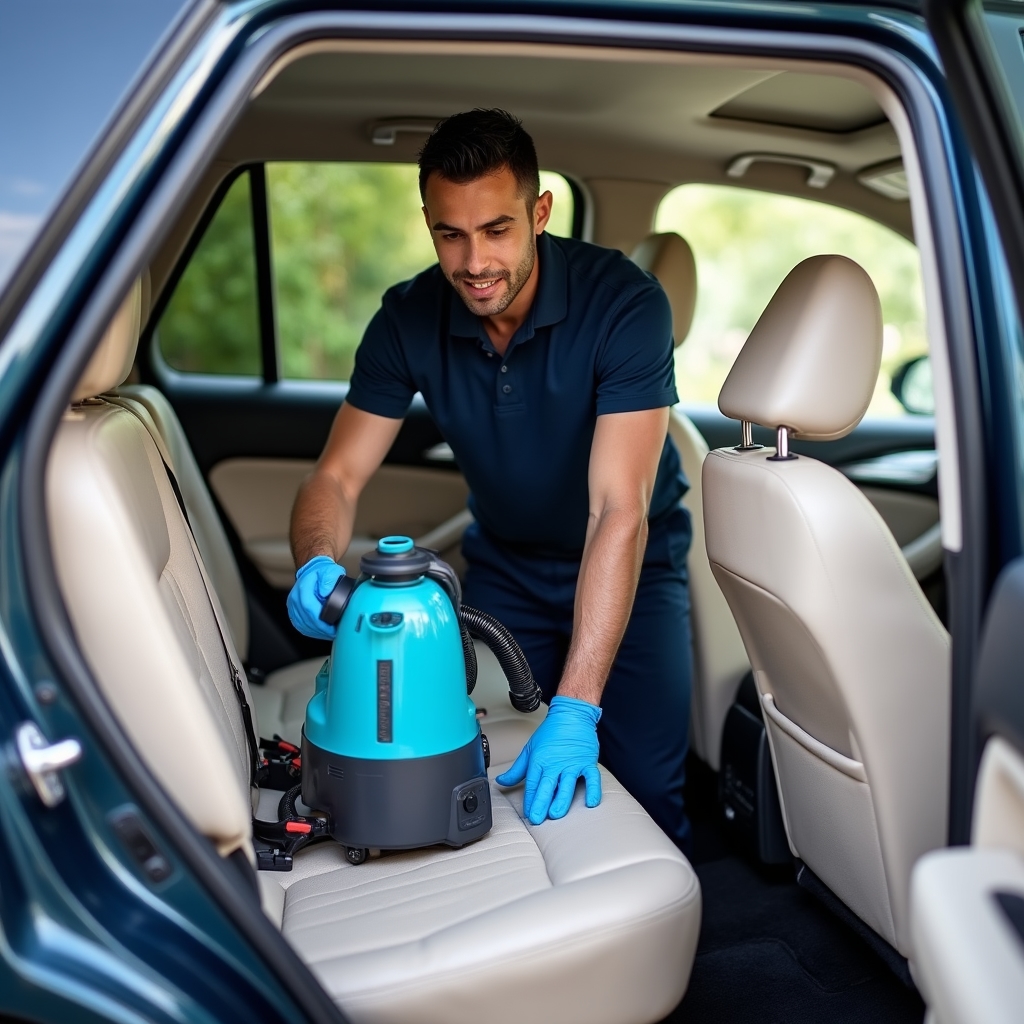 Curățare tapițerie auto scaune cu echipament profesional